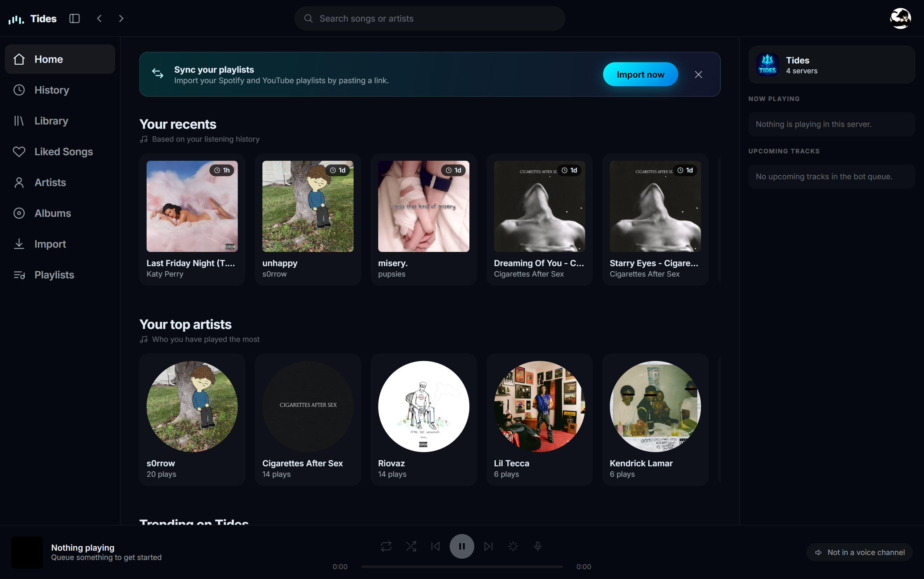 The Tides music player